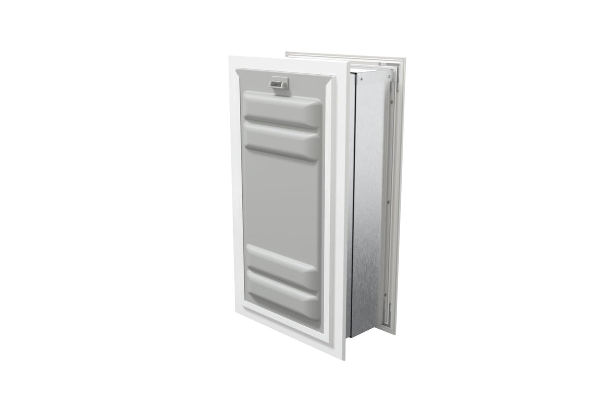 Endura Flap Pet Door for Walls in White | Single Flap & Double Flap | Extra Insulated & Cold Weather Dog Door | Aluminum Frame, Telescoping Tunnel, & Locking Cover | Small, Medium, Large, Extra Large
