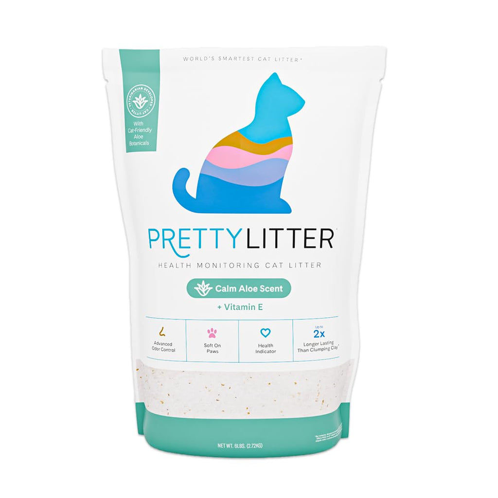 PrettyLitter Health Monitoring Cat Litter | Non Clumping, Low Tracking, Color Changing Silica Gel Crystals, Odor Control