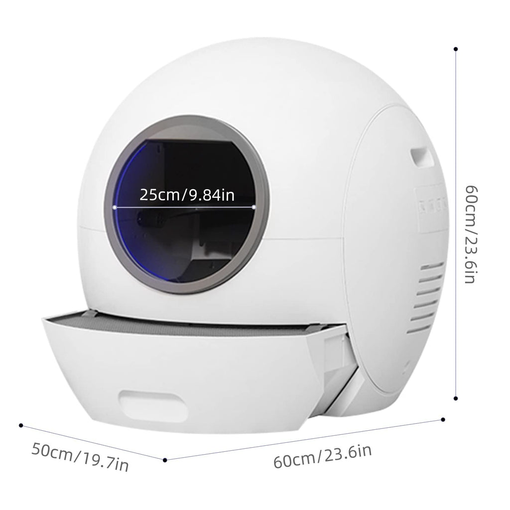 WiFi Automatic Smart Litter Box Large Cats Toilet Drawer Type Fully Closed Remote Control Anti Splash Self Cleaning (Standard Edition)