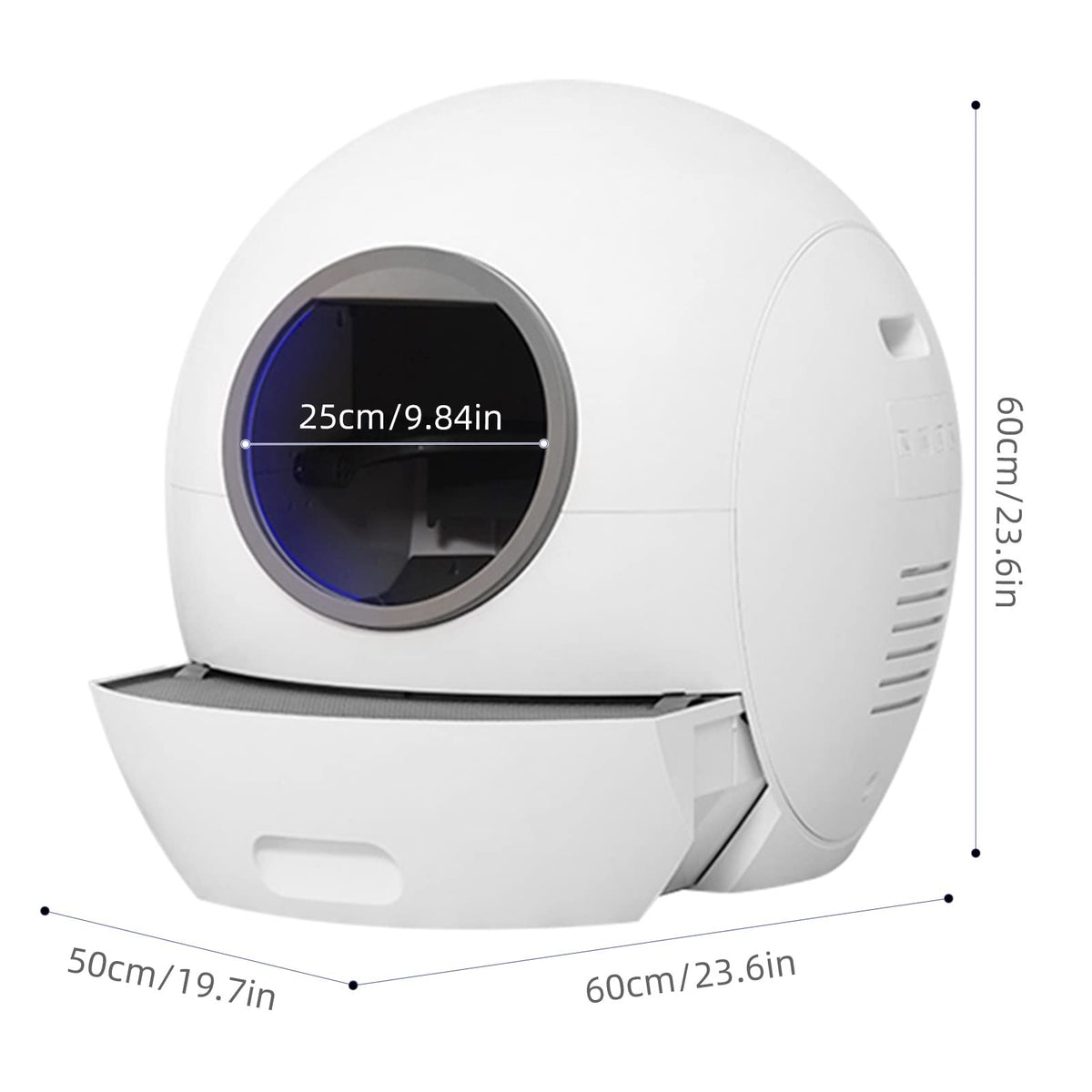 WiFi Automatic Smart Litter Box Large Cats Toilet Drawer Type Fully Closed Remote Control Anti Splash Self Cleaning (Standard Edition)