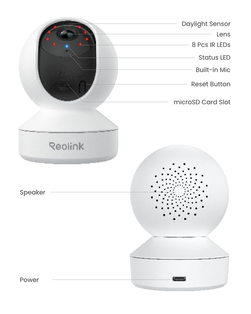 REOLINK E1 2K 360° Wi-Fi Pet Camera with Smart Detection