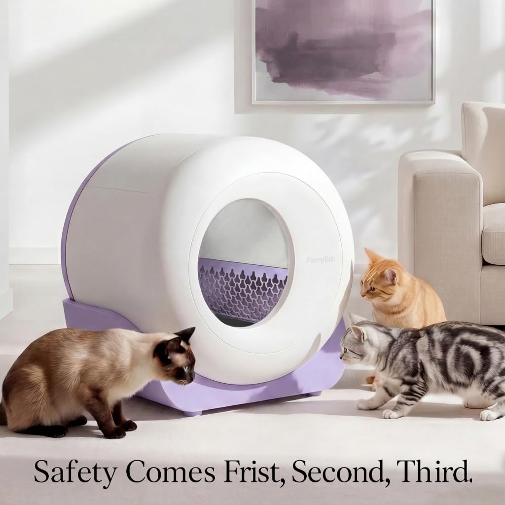 Furrytail Self-Cleaning Automatic Cat Litter Box with Night Light