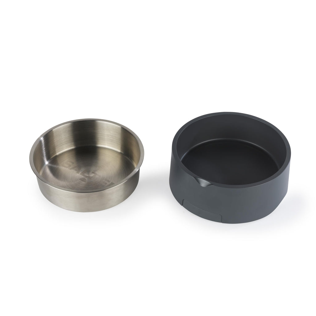 Salter Digital Pet Food Scale – Smart Dog Bowl, Add & Weigh Tare Function, Measures Liquids, Pull Out LCD Display, Kitchen Food Weighing Bowl, 5 kg Capacity, Stainless Steel Bowl, Cat Feeder, Grey