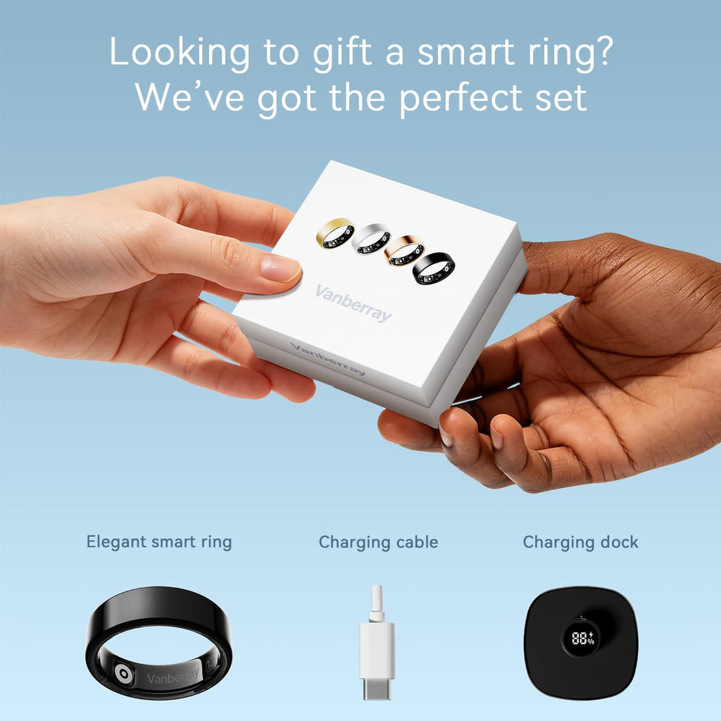 VANBERRAY 2026 Smart Ring for Women & Men, Sleep Health Fitness Tracker