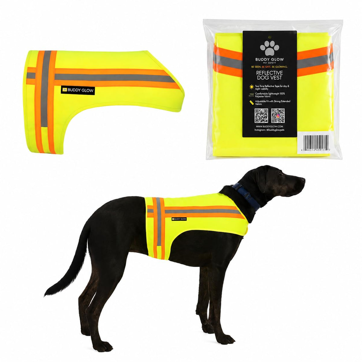 High-Visibility Reflective Dog Safety Vest for Outdoors