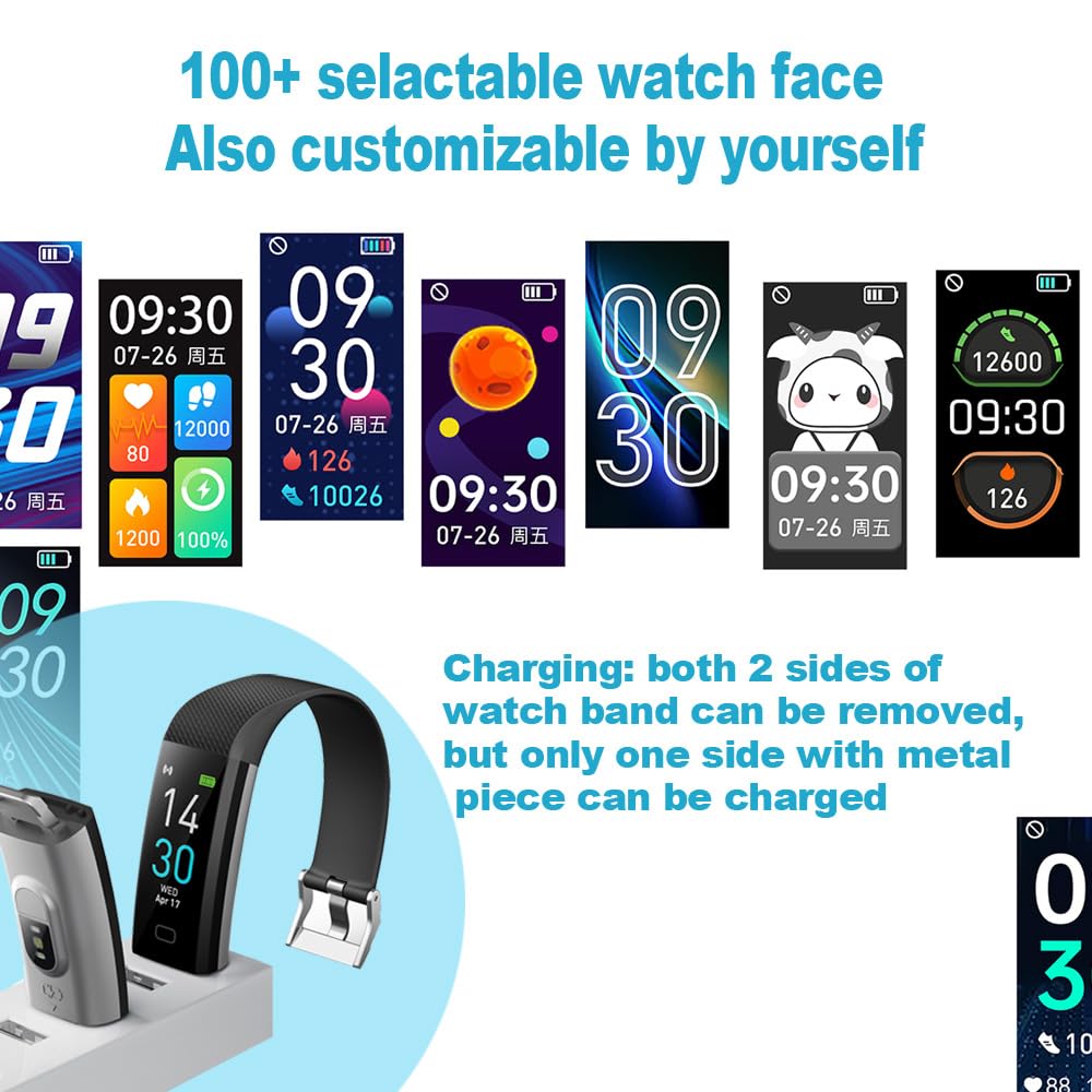BrilliantHouse Fitness Tracker with Heart Rate Monitor/Step Counter/Calories, Activity Tracker Smart Watch Sleep Monitor IP68 Health Tracker Pedometer for Man Women