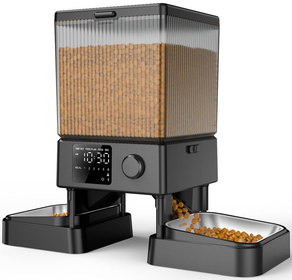 oneisall 5L Automatic Dual Cat Feeder for Two Pets