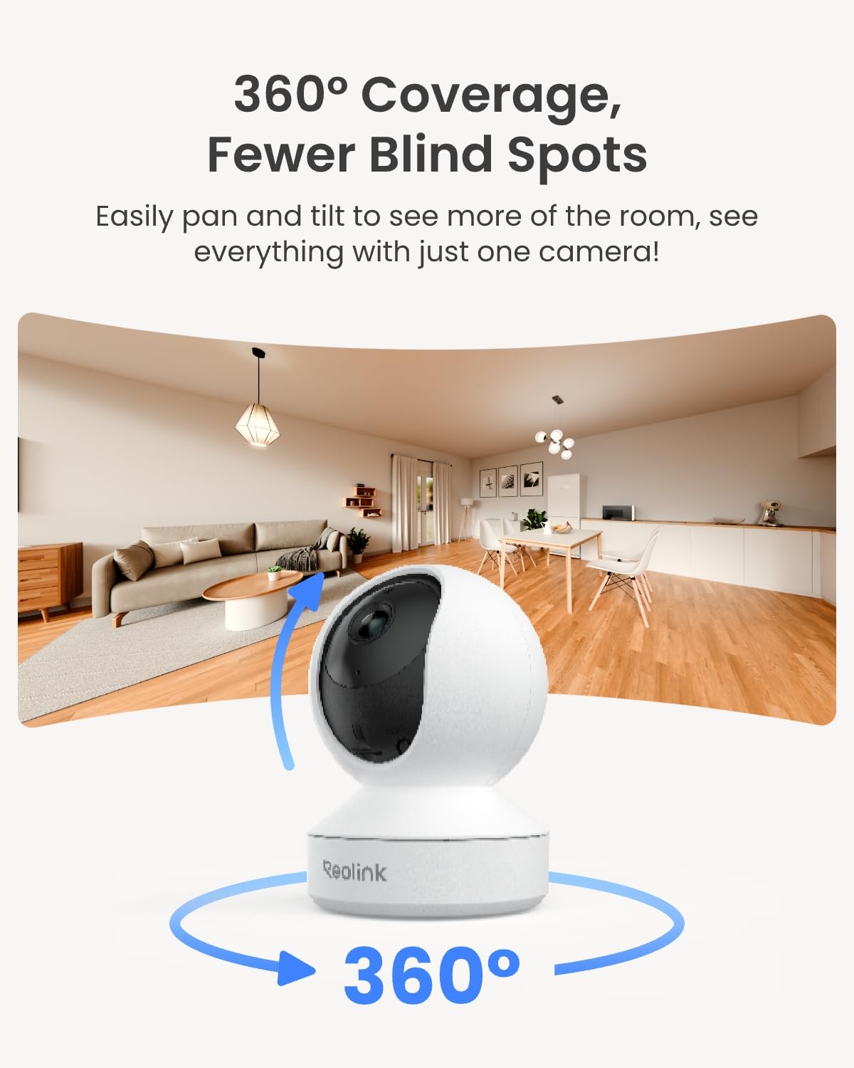 REOLINK E1 2K 360° Wi-Fi Pet Camera with Smart Detection