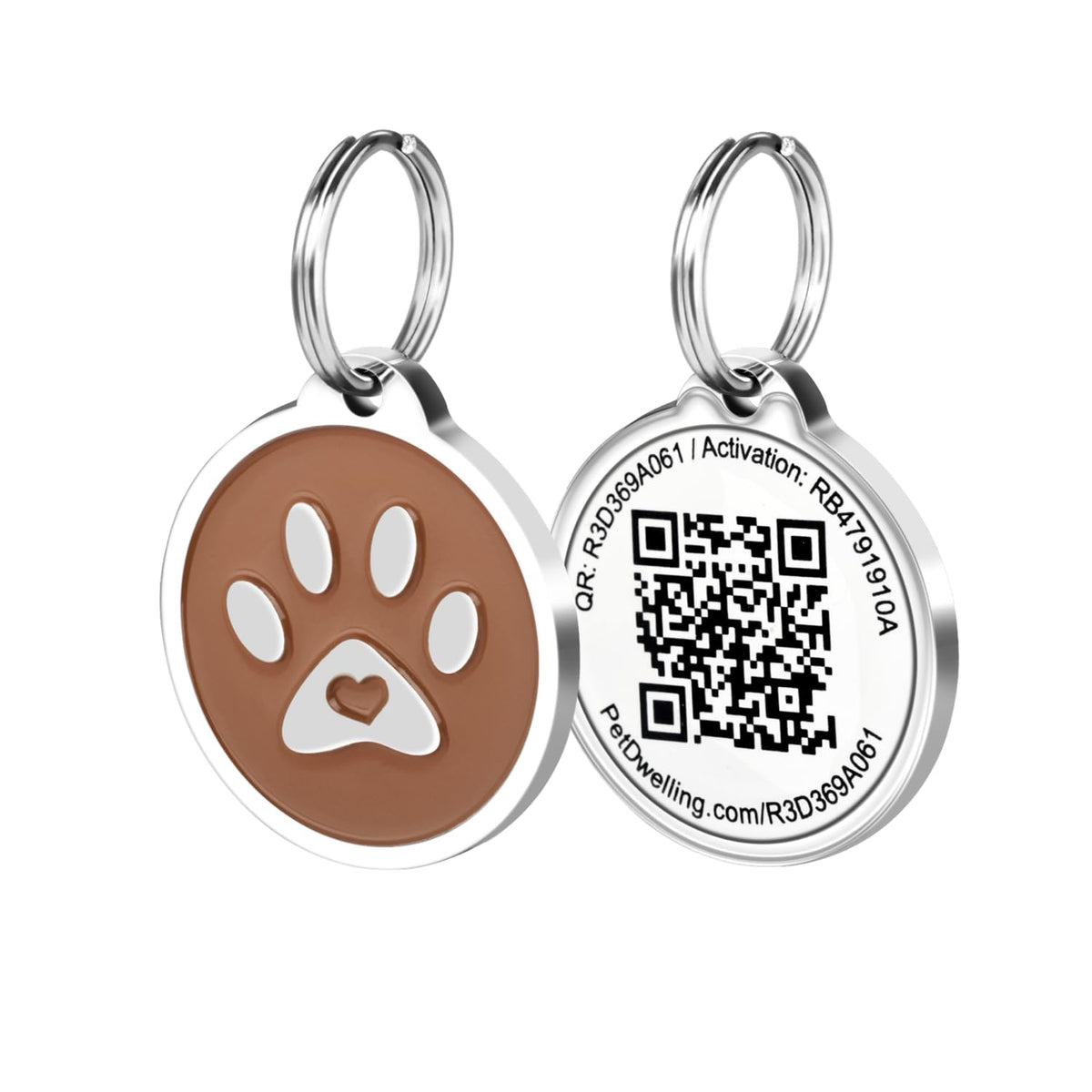 Pet Dwelling Easy Scan QR Code Pet ID Tag for Dogs & Cats