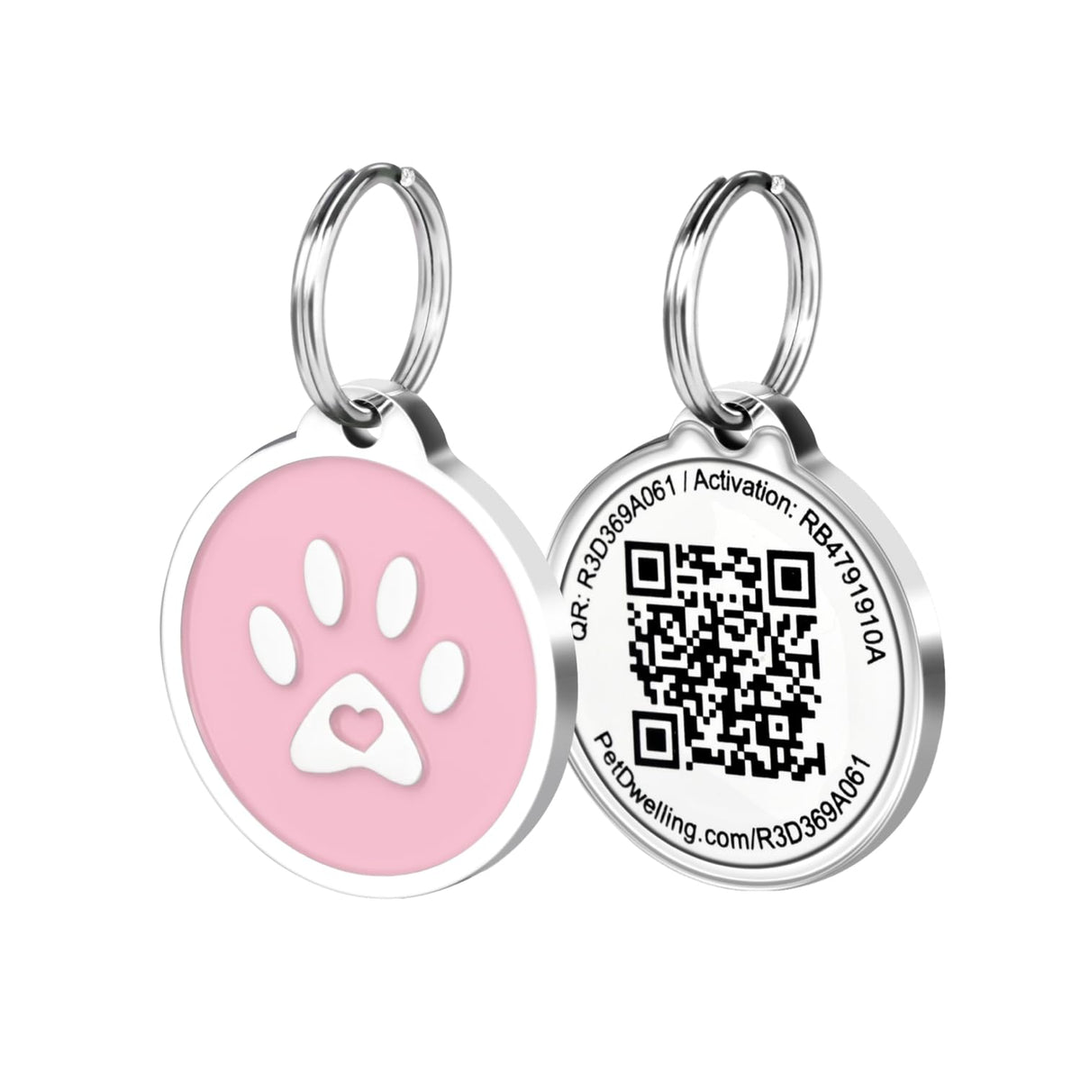 Pet Dwelling Easy Scan QR Code Pet ID Tag for Dogs & Cats