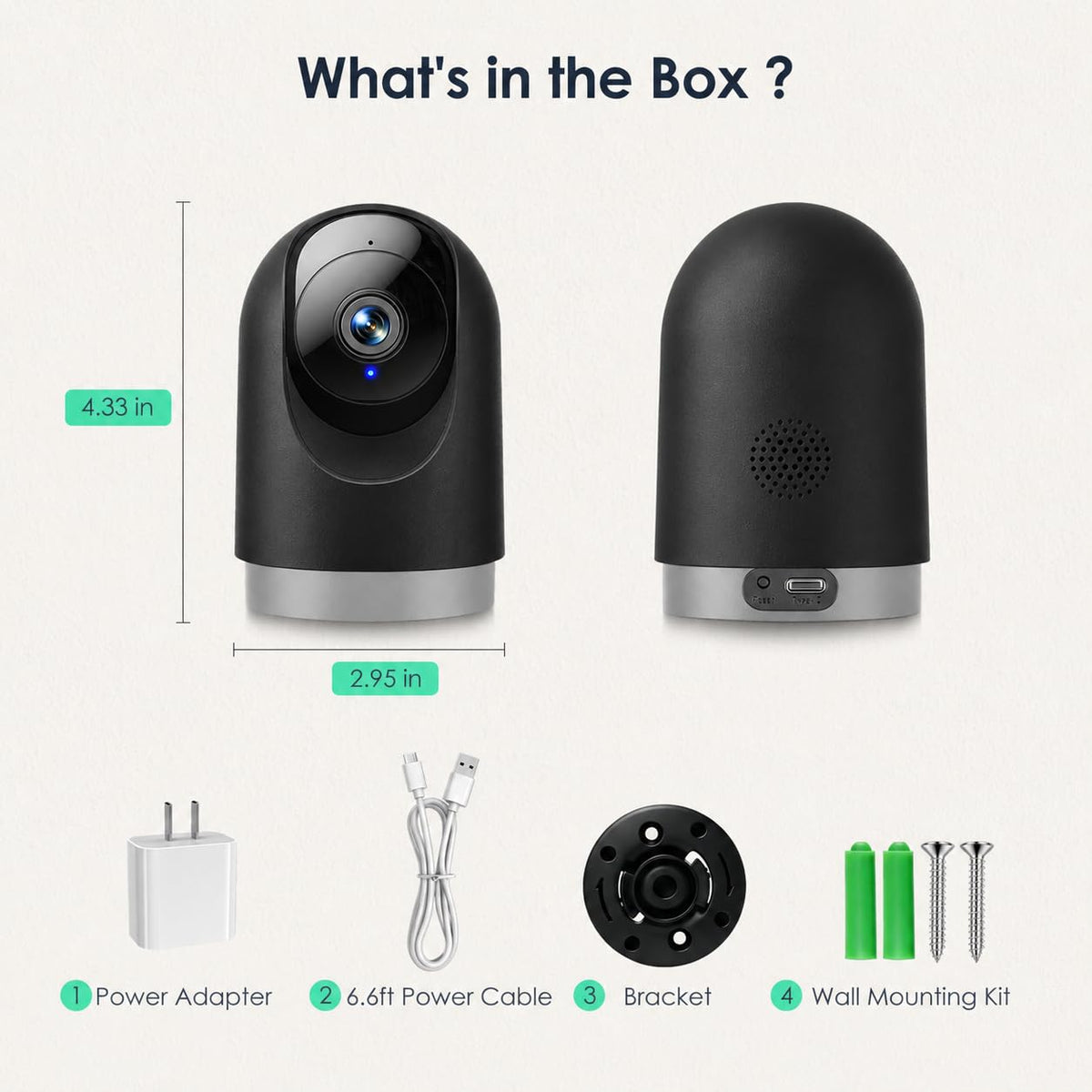 YOTON 2K 360° Wi-Fi Pet Camera with Motion Tracking