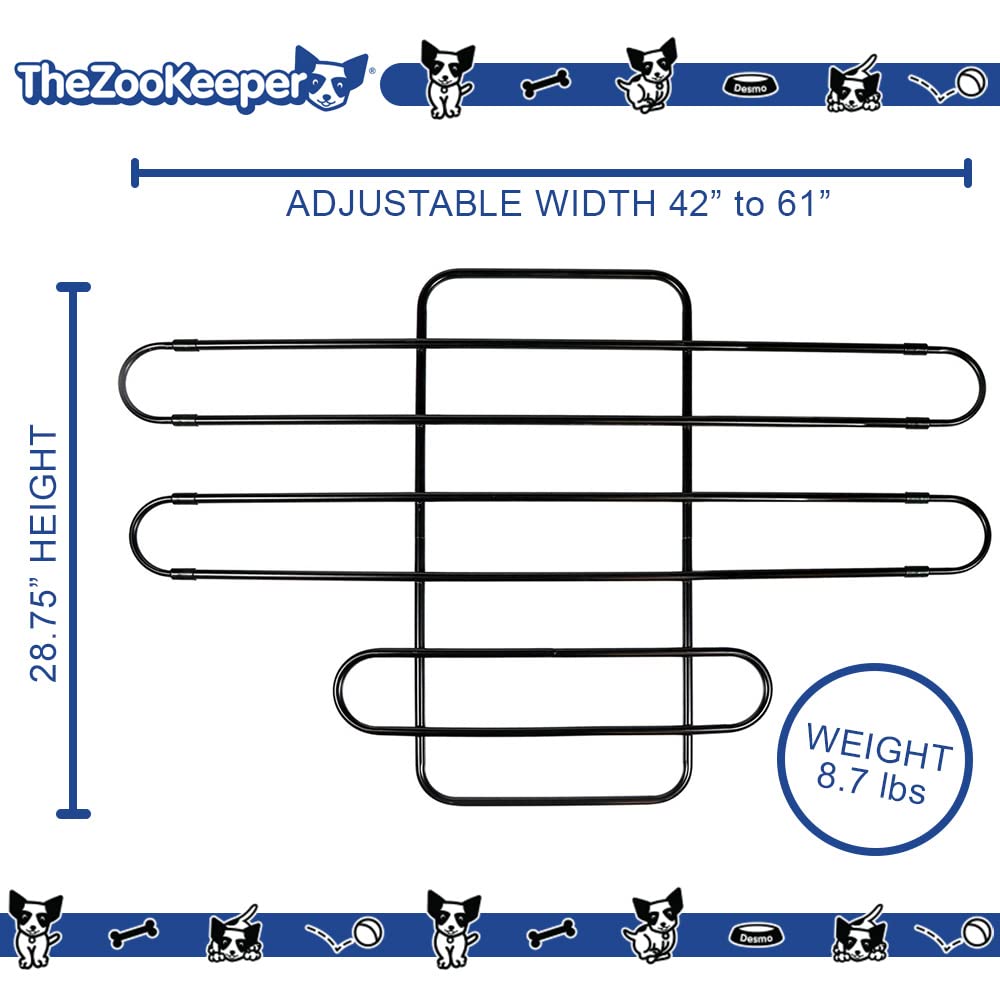 The ZooKeeper Original Adjustable Dog Car Barrier