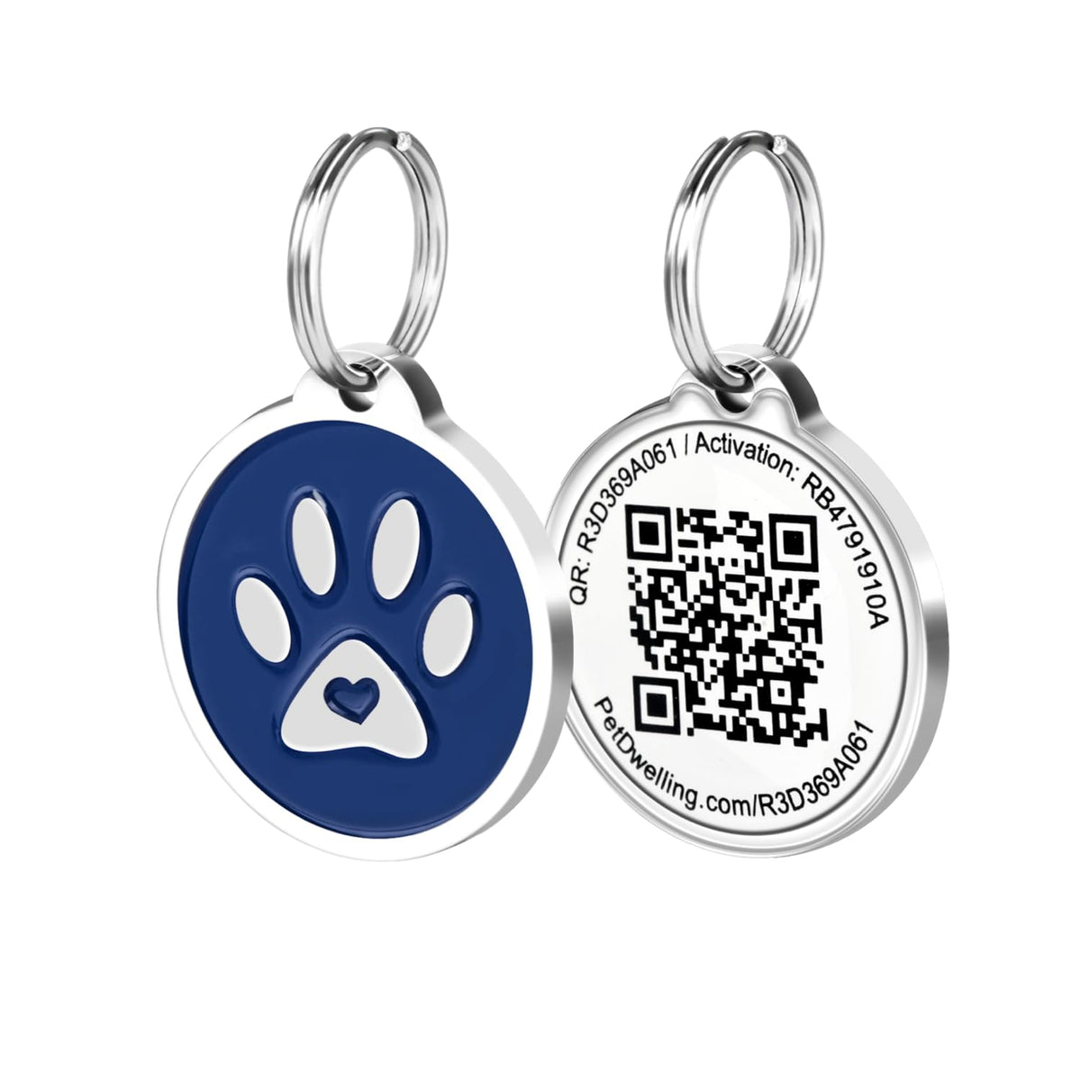 Pet Dwelling Easy Scan QR Code Pet ID Tag for Dogs & Cats