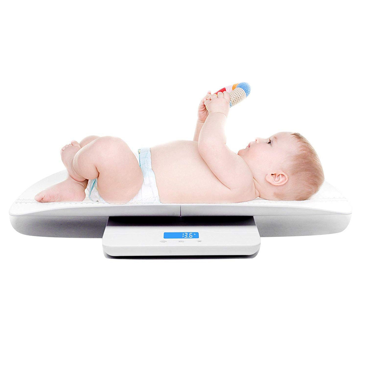 Digital pet & Baby Scale, 3 Modes (kg/oz/lb), max 220 lbs, Precision 0.02 lbs, auto-Hold, Integrated Design, for Infants, Cats, Dogs, Puppies & Moms.