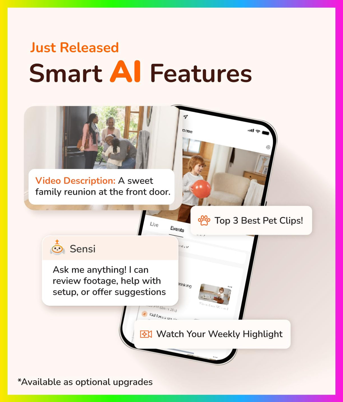 SensForge 2.5K 360° Wi-Fi Pet Camera with AI Detection