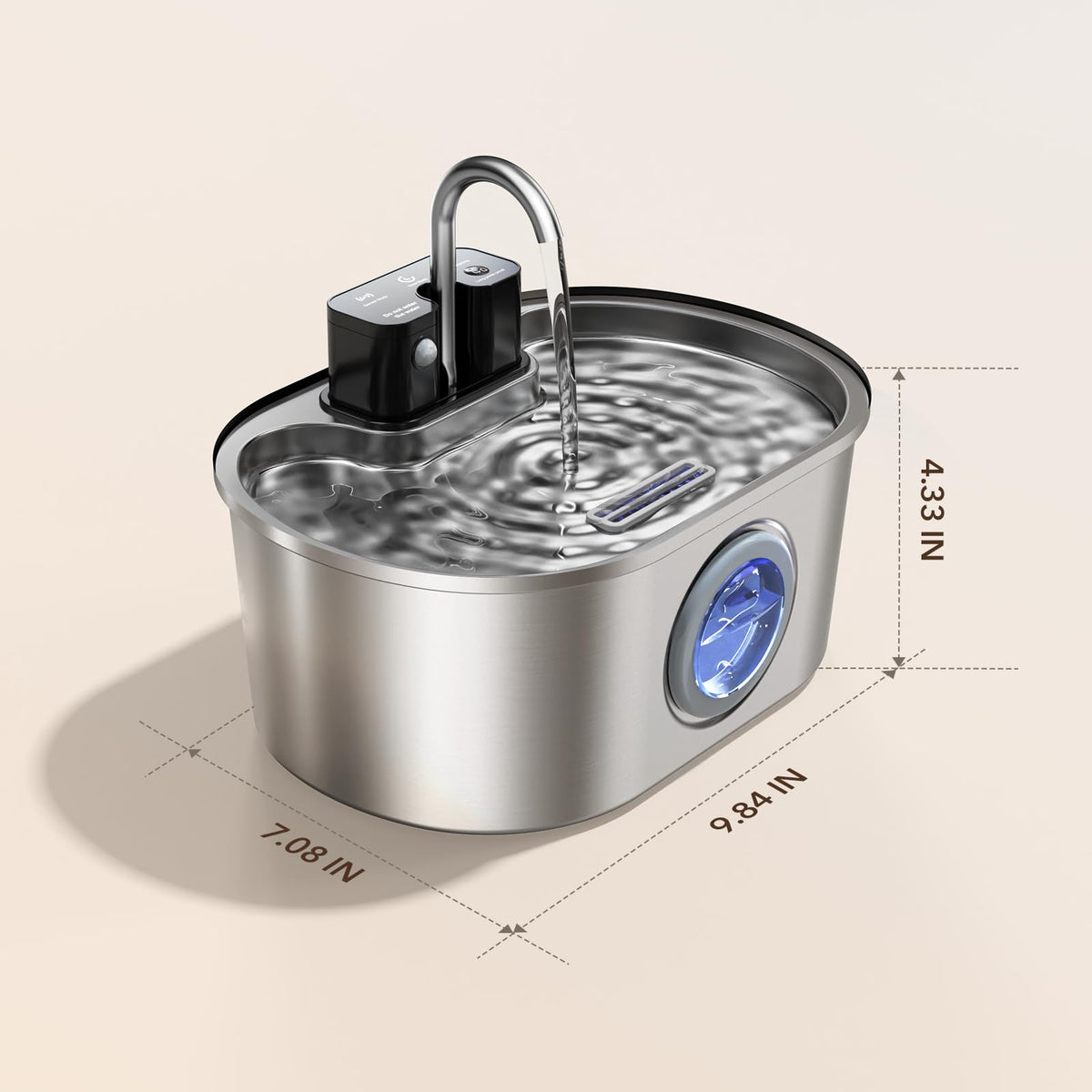 PEKTACO Wireless Cat Water Fountain