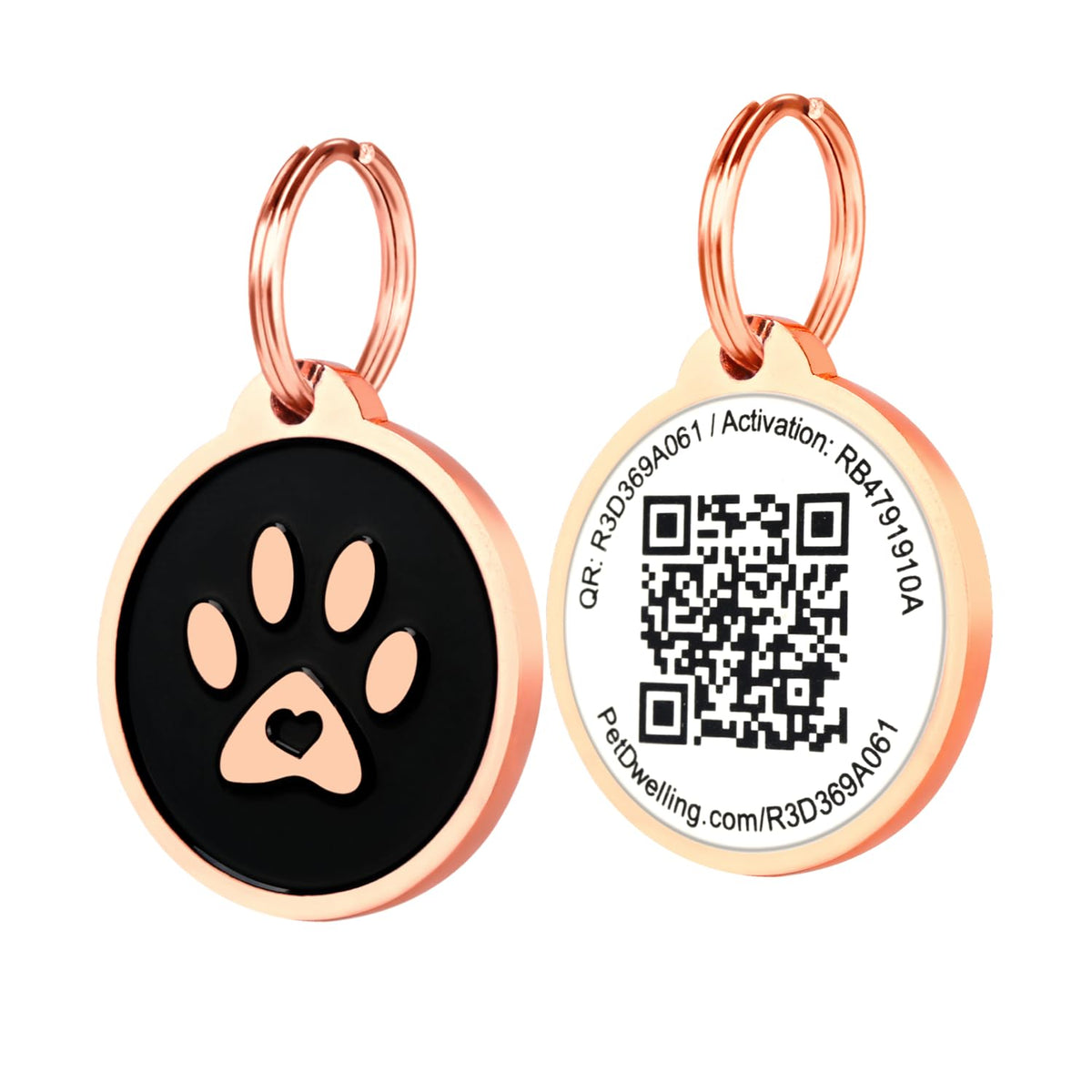 Pet Dwelling Easy Scan QR Code Pet ID Tag for Dogs & Cats