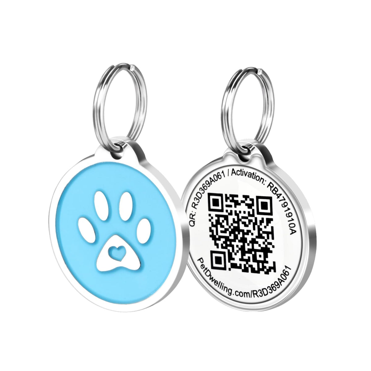 Pet Dwelling Easy Scan QR Code Pet ID Tag for Dogs & Cats