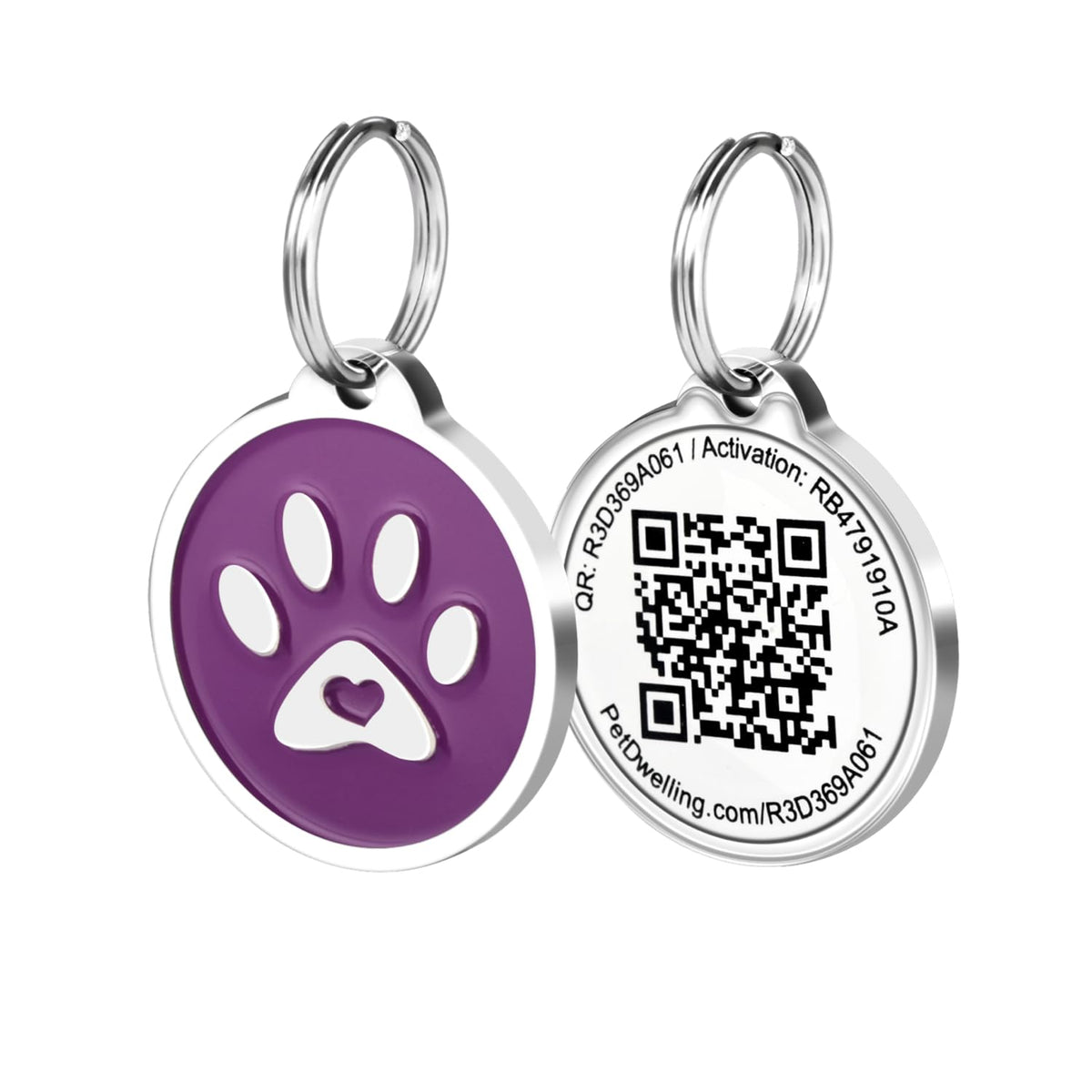 Pet Dwelling Easy Scan QR Code Pet ID Tag for Dogs & Cats