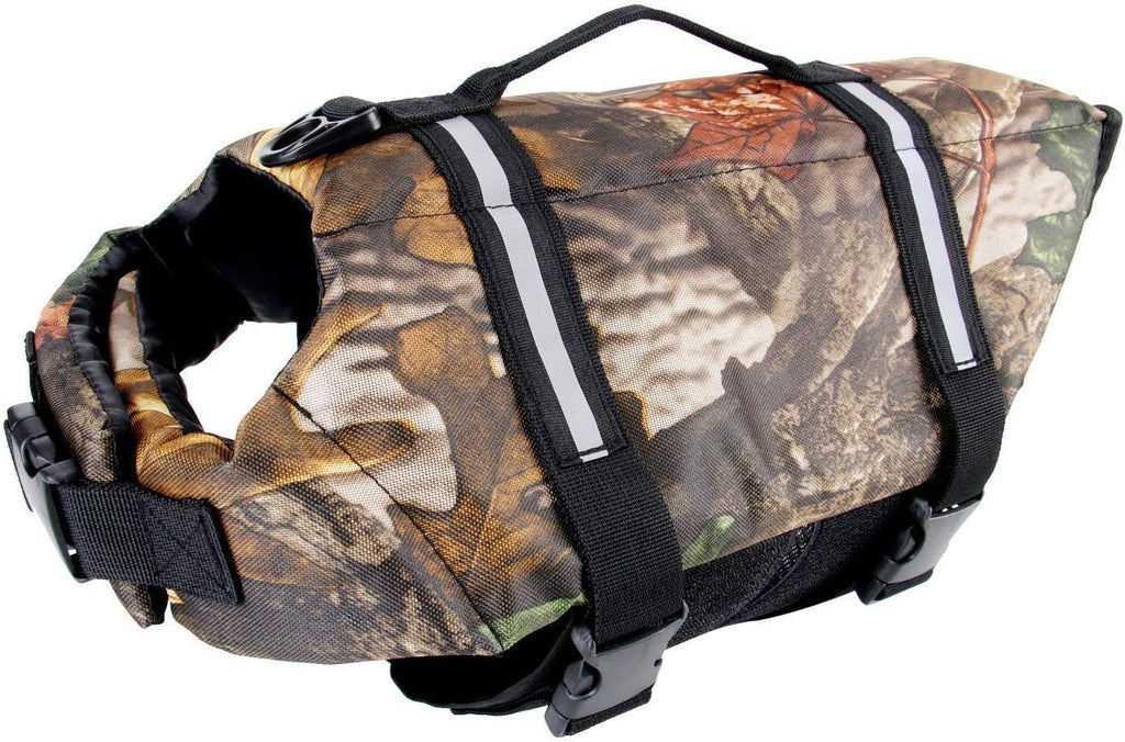 Camouflage Dog Life Jacket with Adjustable Safety Buckles