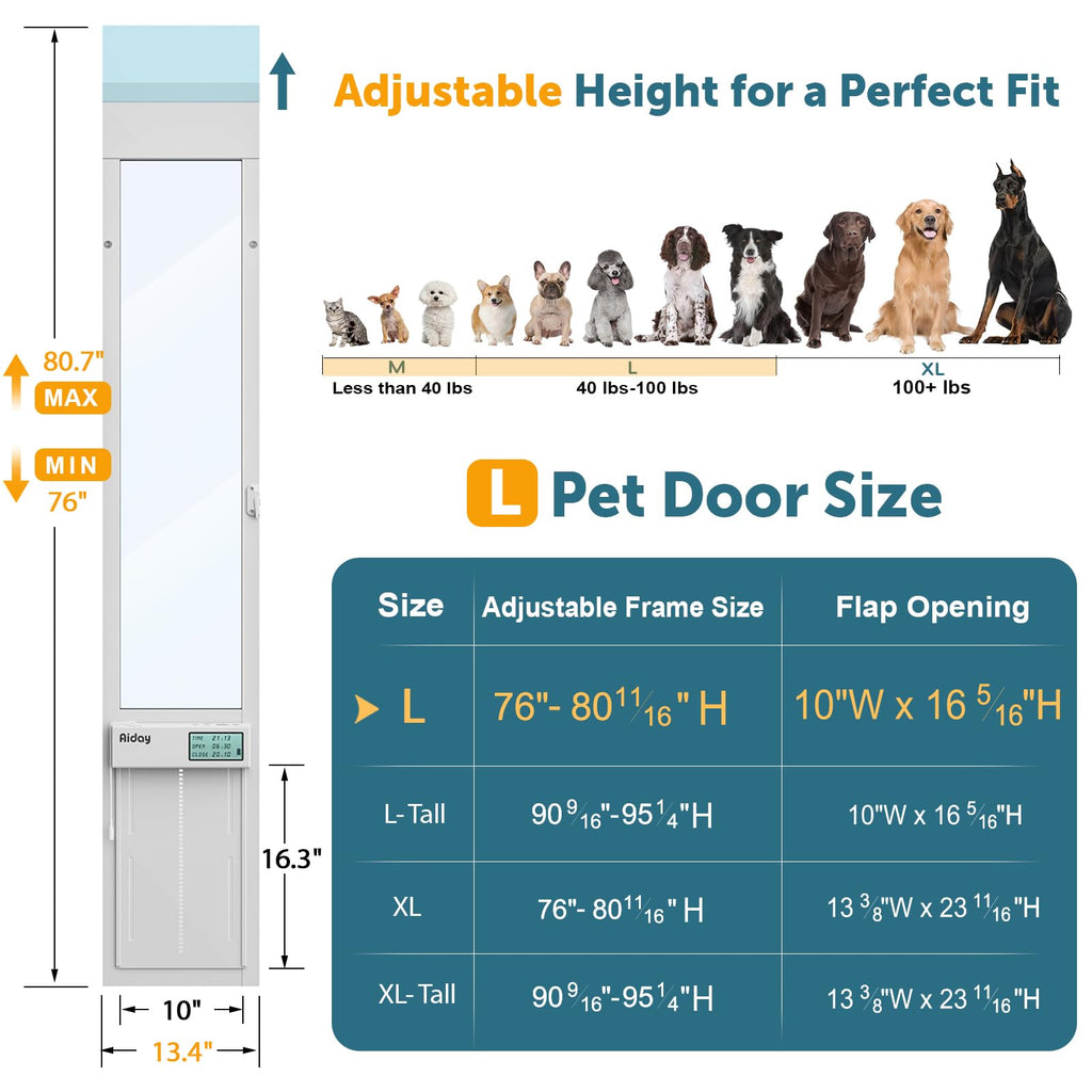 AIDAY Automatic Glass Dog Door