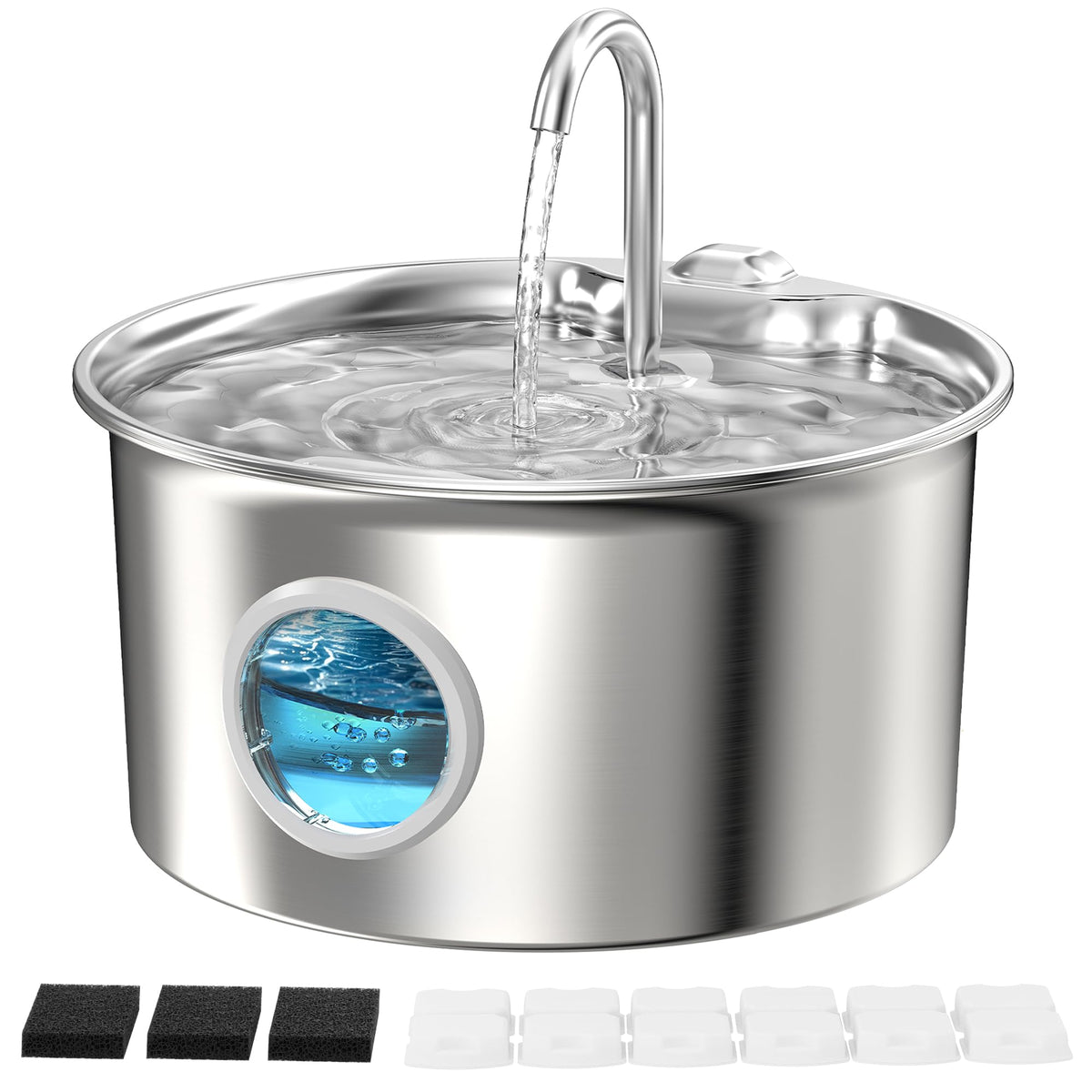 ATMZIQXR Stainless Steel Cat Water Fountain