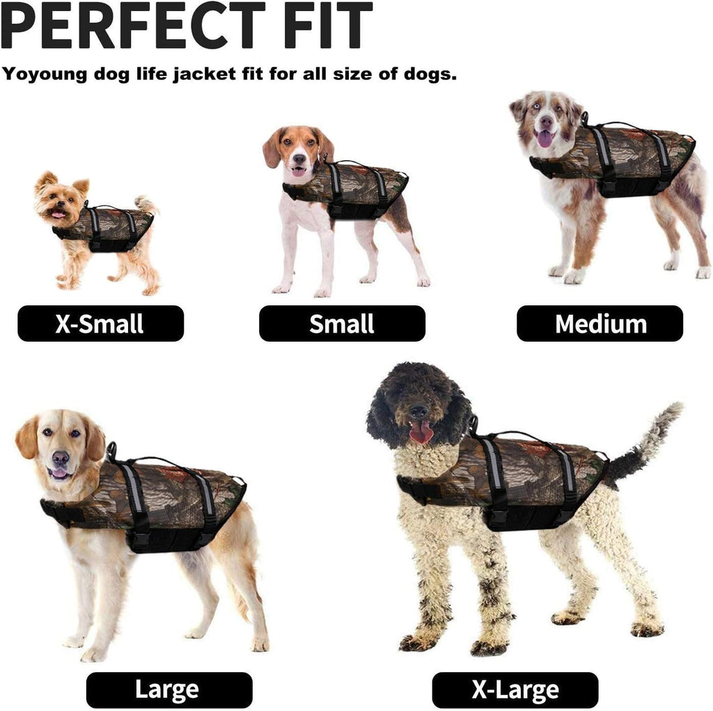 Camouflage Dog Life Jacket with Adjustable Safety Buckles