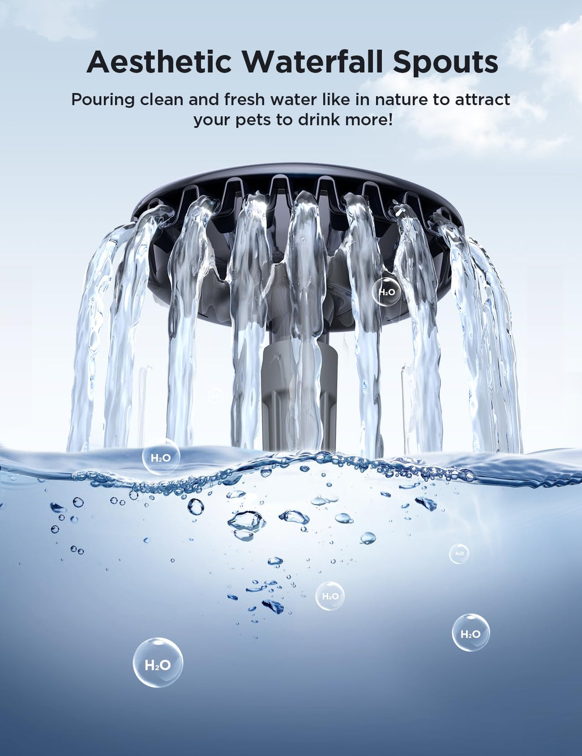7L/1.8Gal Dog Water Fountain for Large Dog