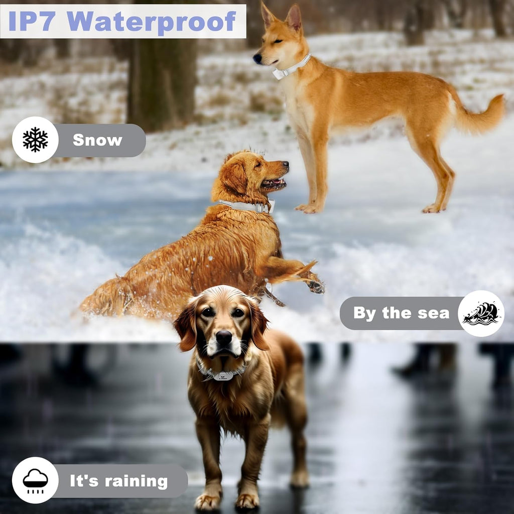 Wireless GPS Dog Collar Fence –Electric Containment System, No Monthly Fee, Adjustable Beep, Vibration & Static. 48H Waterproof Rechargeable Collar for Backyard Escape Prevention & Camping