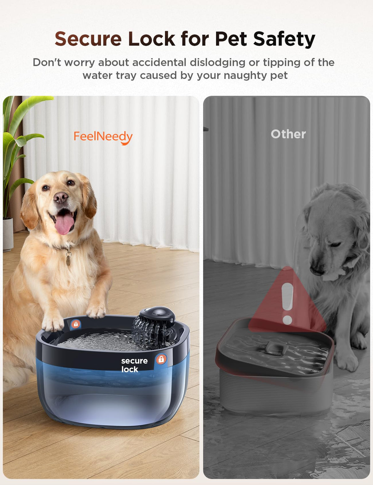 7L/1.8Gal Dog Water Fountain for Large Dog