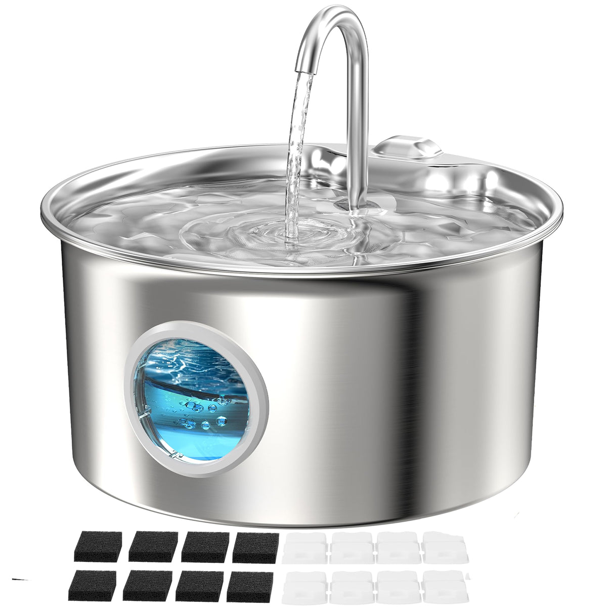 ATMZIQXR Stainless Steel Cat Water Fountain