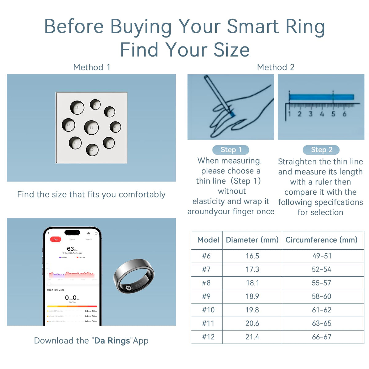 VANBERRAY 2026 Smart Ring for Women & Men, Sleep Health Fitness Tracker