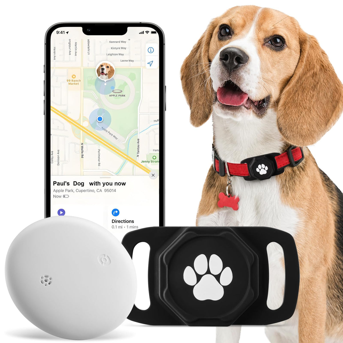 Smart Pet Collar Tracker with Location Tracking Holder