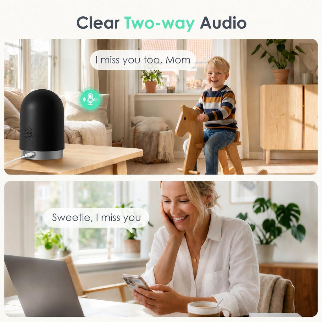YOTON 2K 360° Wi-Fi Pet Camera with Motion Tracking