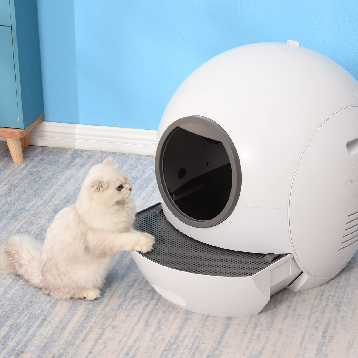 WiFi Automatic Smart Litter Box Large Cats Toilet Drawer Type Fully Closed Remote Control Anti Splash Self Cleaning (Standard Edition)