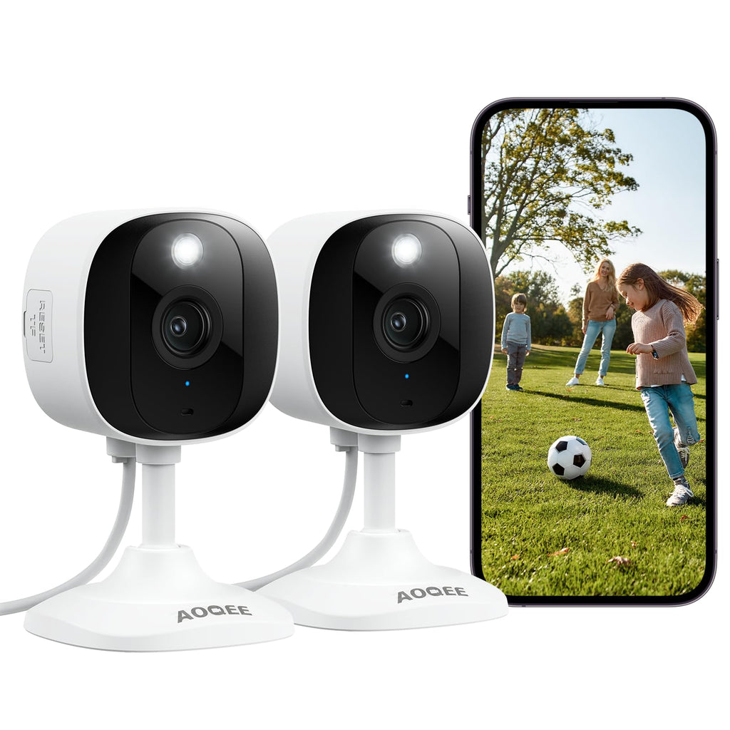 AOQEE 2K Cameras for Home Security, Indoor/Outdoor, Full Color, C1