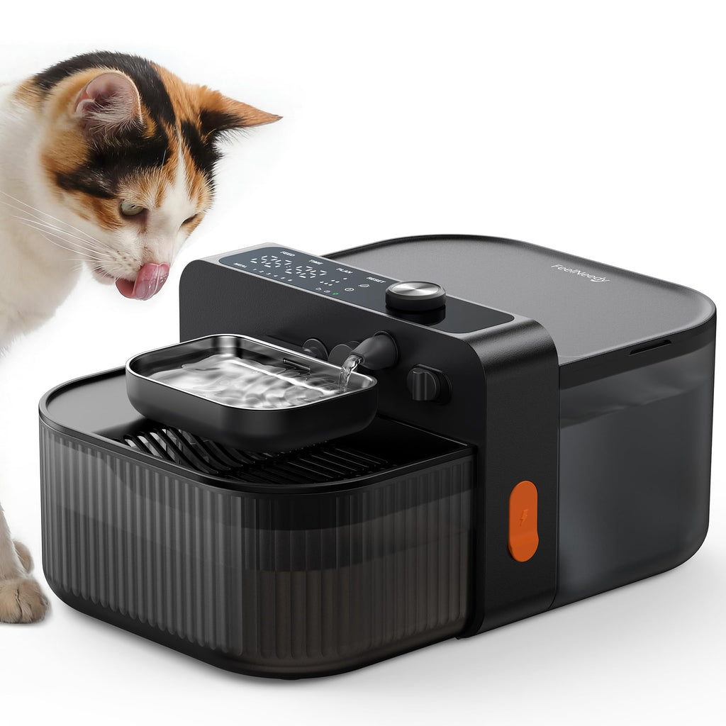 FEELNEEDY Wireless No Filters Cat Water Fountain, Wastewater Separation