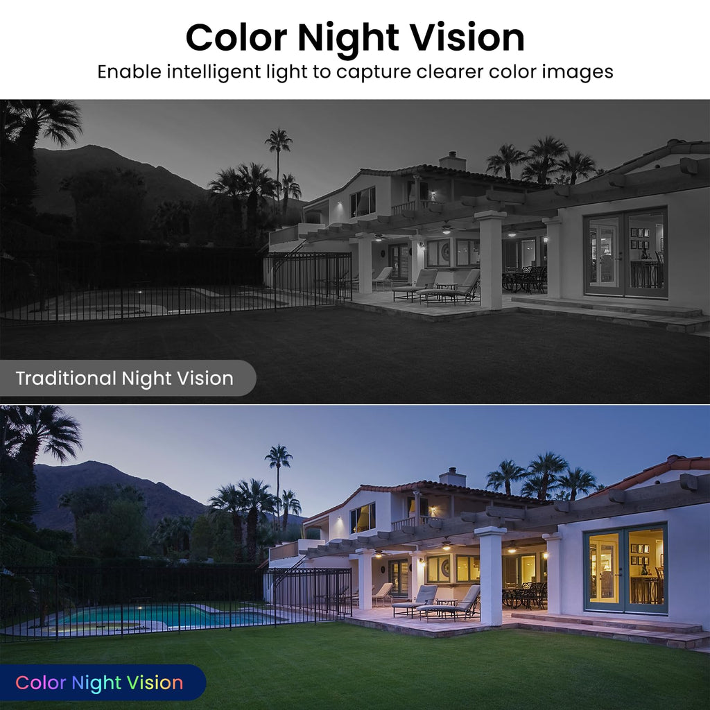 AOQEE 2K Cameras for Home Security, Indoor/Outdoor, Full Color, C1