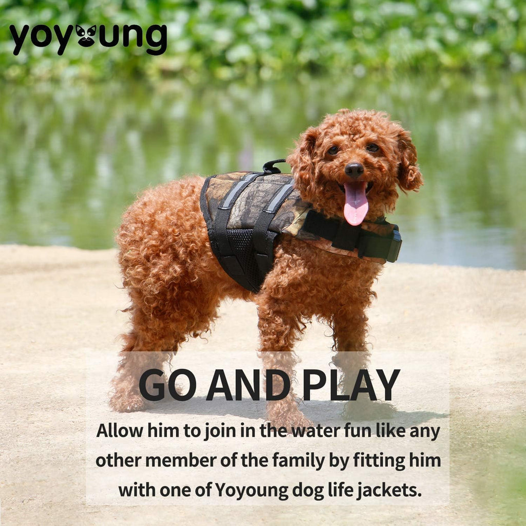 Camouflage Dog Life Jacket with Adjustable Safety Buckles