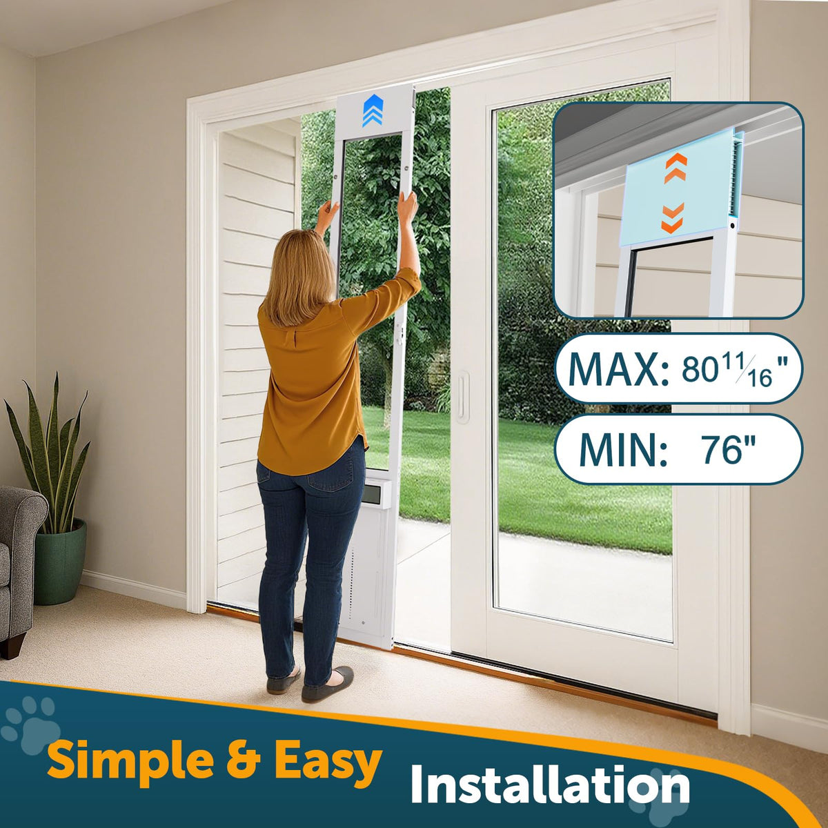 AIDAY Automatic Glass Dog Door