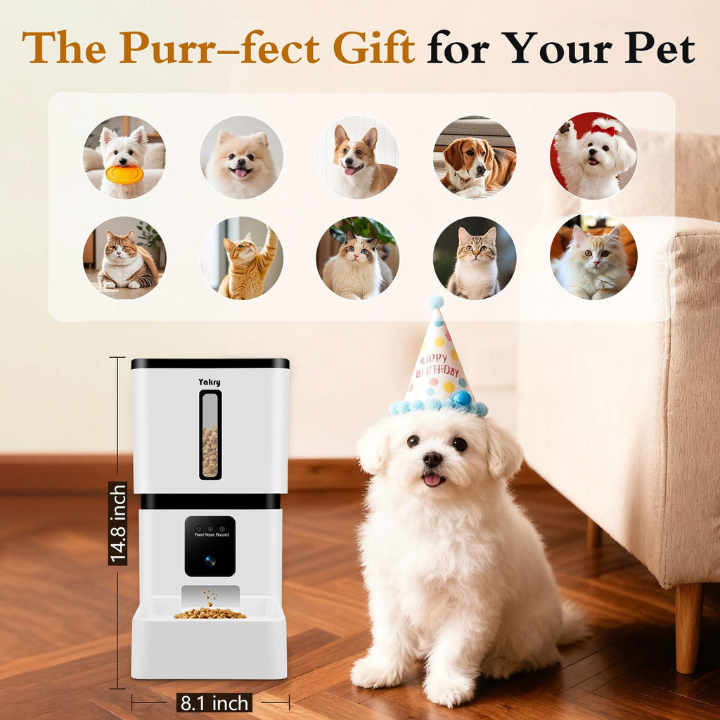 Yakry Automatic Pet Feeder with Camera