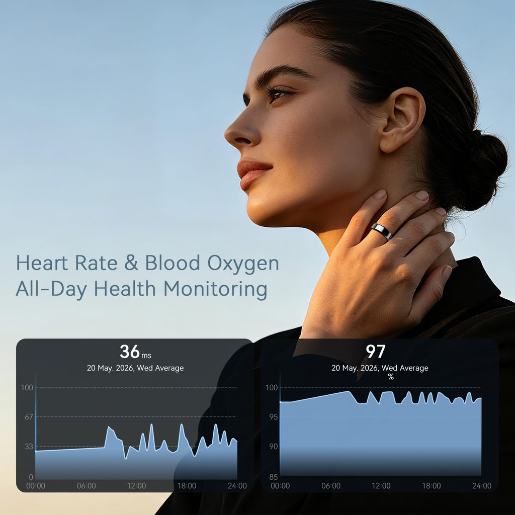 VANBERRAY 2026 Smart Ring for Women & Men, Sleep Health Fitness Tracker