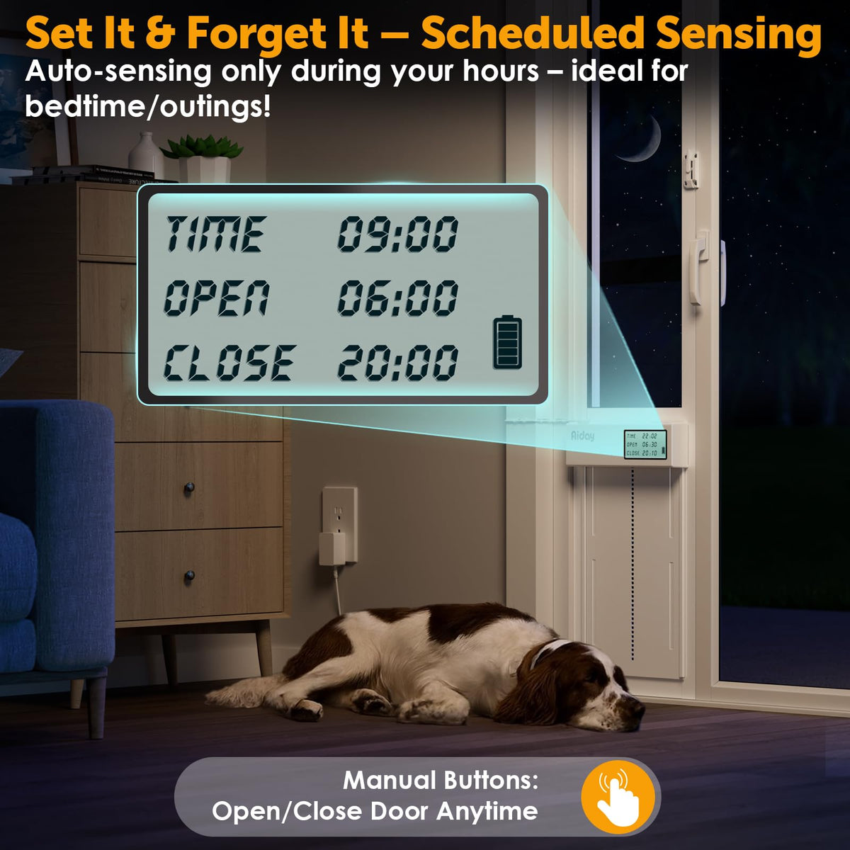 AIDAY Automatic Glass Dog Door