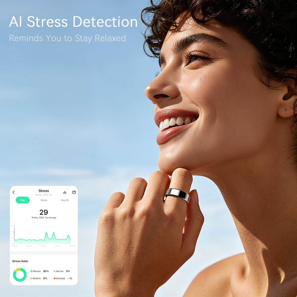 VANBERRAY 2026 Smart Ring for Women & Men, Sleep Health Fitness Tracker