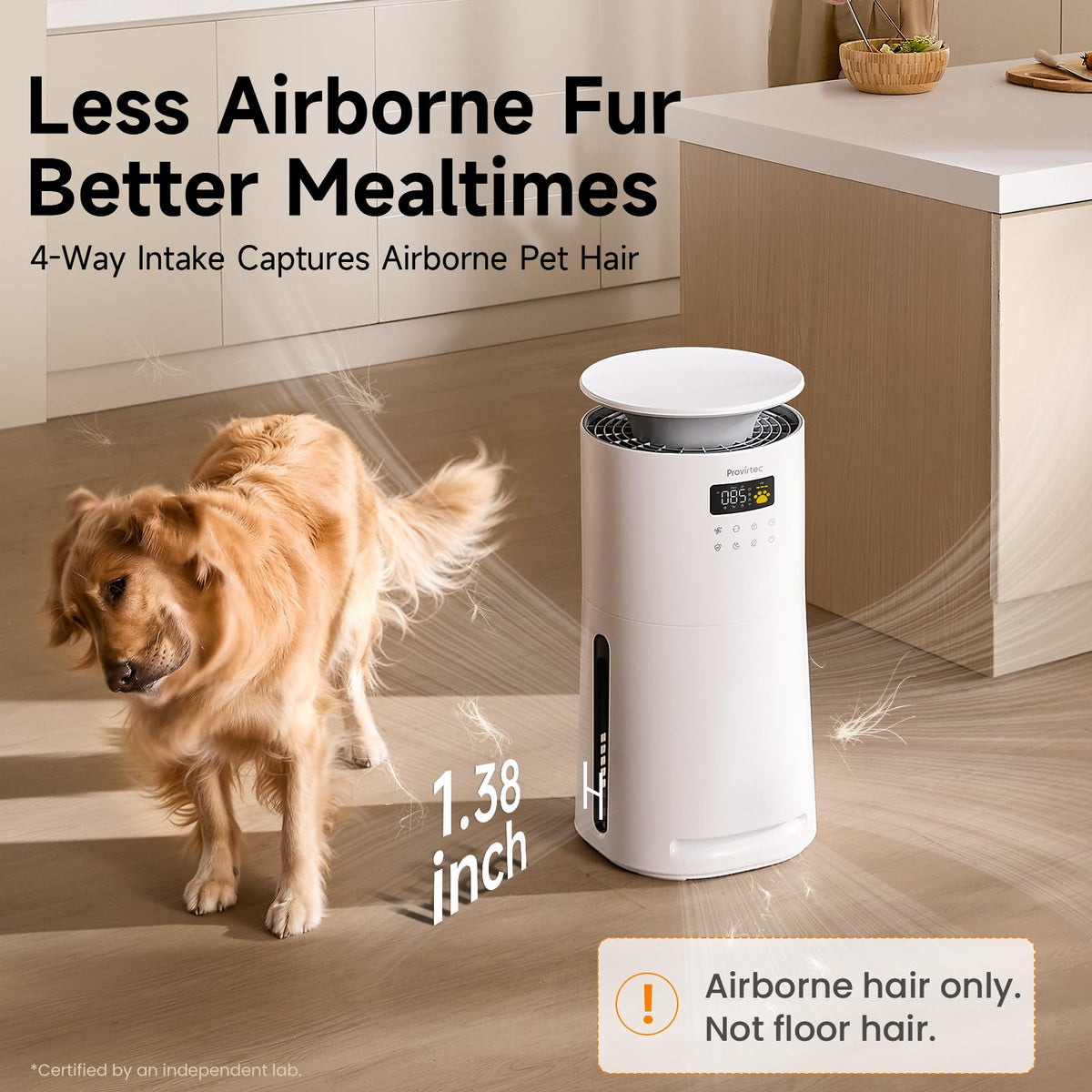 Provirtec Pet Air Purifier with Odor & PM2.5 Sensors