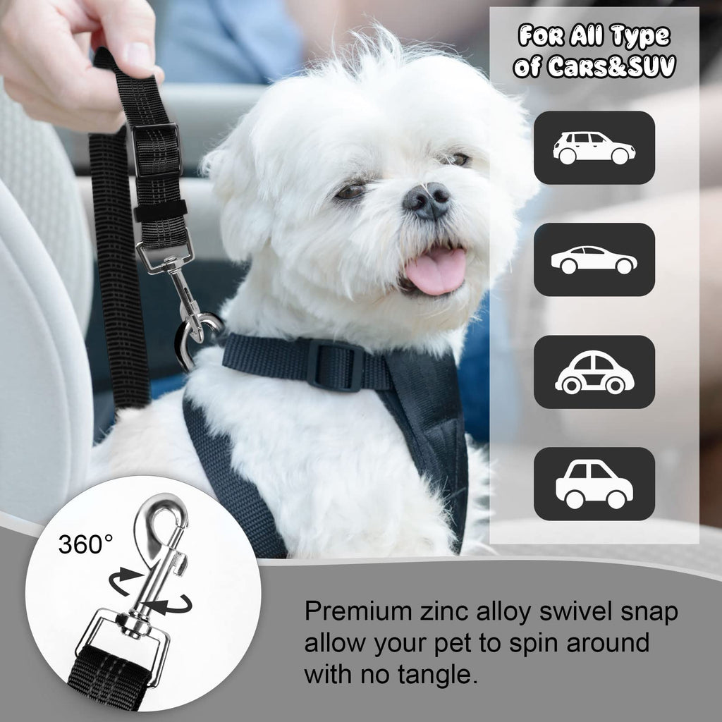 BWOGUE Dog Car Seat Belt with Headrest Safety Restraint