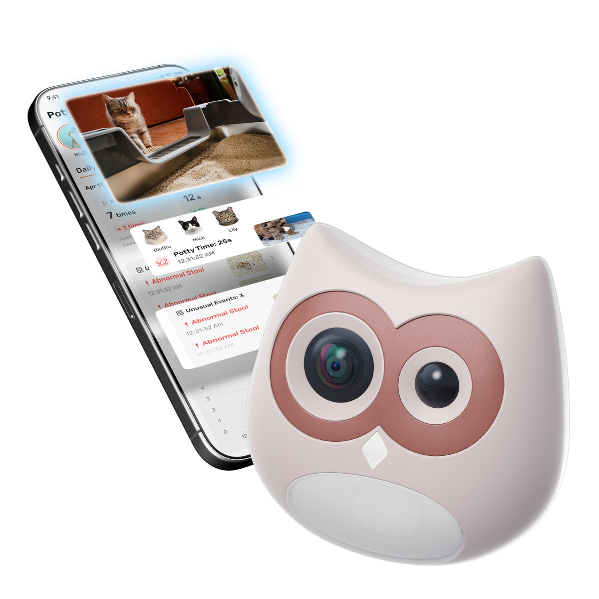 SiiPet LitterLens Cat Litter Box Camera with App, AI Health Monitoring & Alerts, Track Urination & Stool, Multi-Cat Recognition, Works with Every Litter Box, Pet Health Monitor