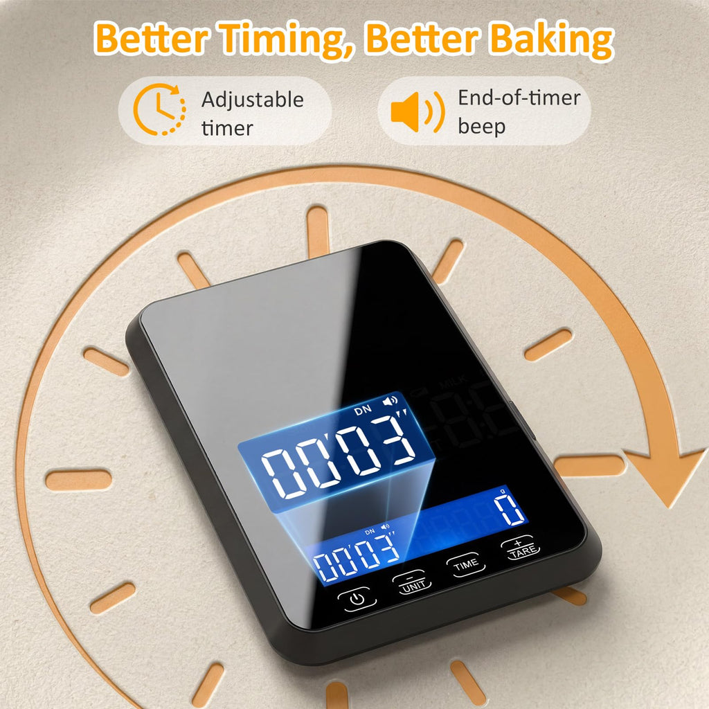 Kitchen Scale, 33 lb Food Scale for Baking & Cooking