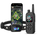 GPS Wireless Dog Collar Fence System & Training Collar, No Monthly Fee App & Remote Training, Adjustable GPS Boundary Irregular Fence,4 Modes, 1-99 Level Training, IP67 Waterproof, 10-120 lbs Dogs