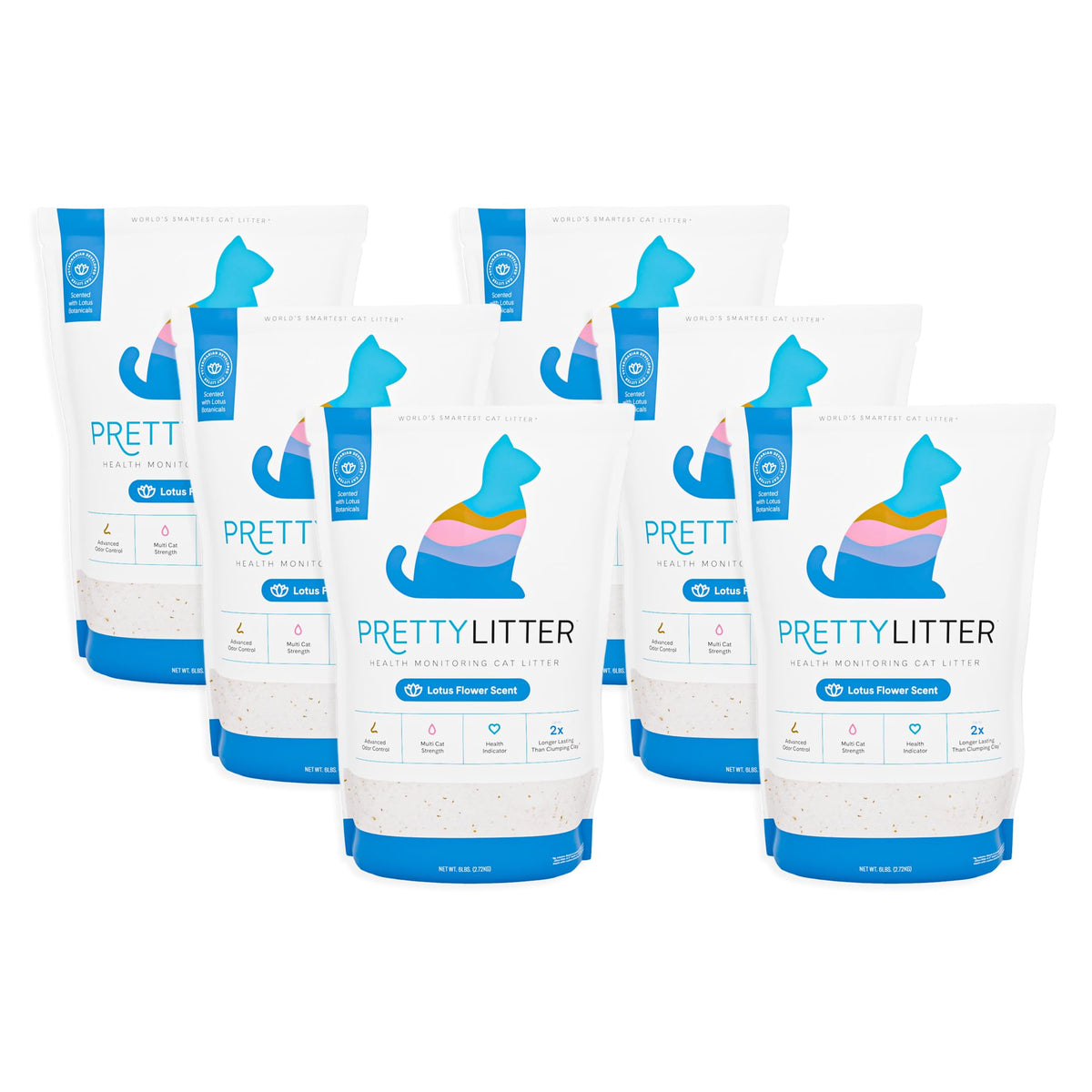 PrettyLitter Health Monitoring Cat Litter | Non Clumping, Low Tracking, Color Changing Silica Gel Crystals, Odor Control